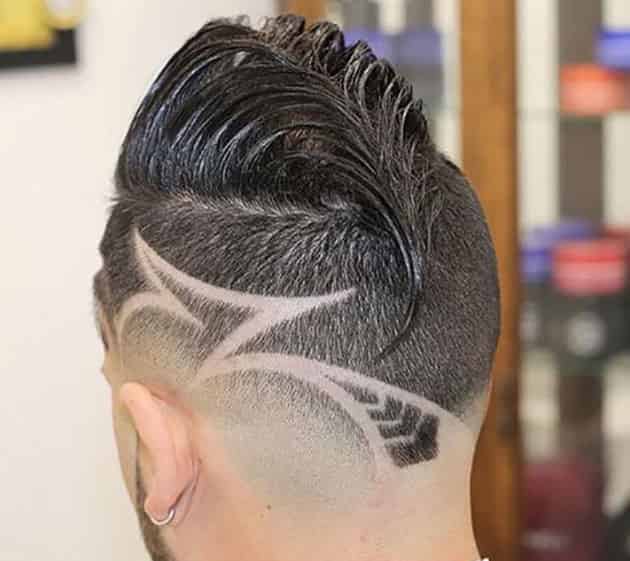 curved edge mohawk hairstyle