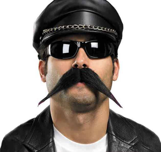 fancy beard style, fancy biker mustache