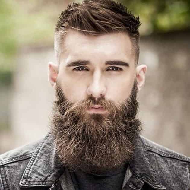 Full Beard with Fade and Medium Hair
