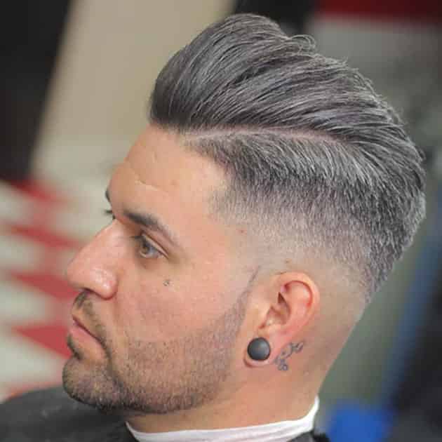 Short Curved Beard With Fade Hair