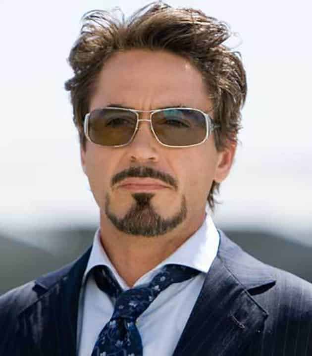 Tony Stark with Clean Jaw beard