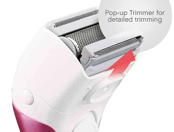 Panasonic ladies shaver ES2207P with popup trimmer