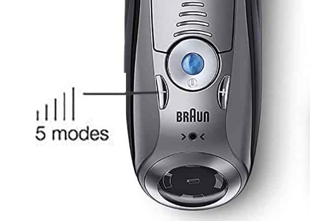 5 shaving modes of Braun 7865cc shaver